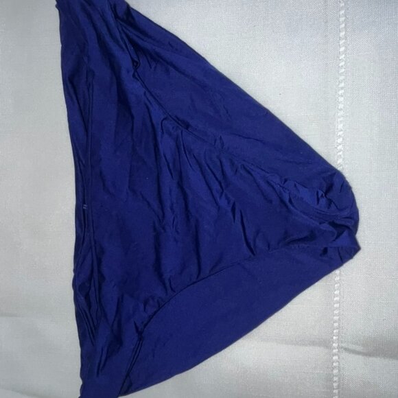 NWT Trina Turk Swim Tab Side Hipster Swim Bottom in Navy Blue Size 8 - Picture 1 of 4